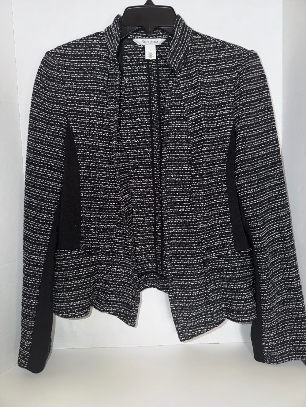 White House Black Market Black and White Tweed Blazer